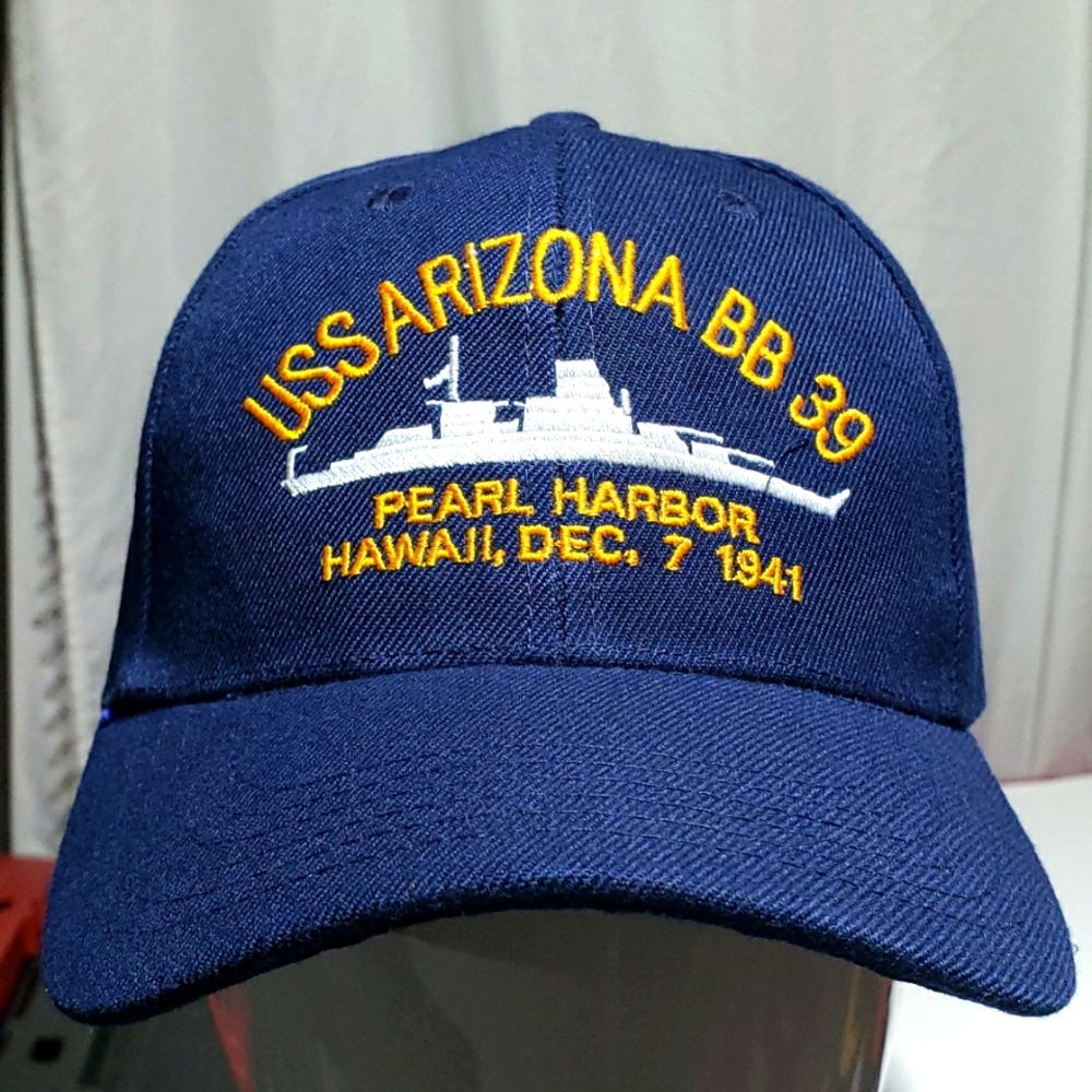 MILITARY U.S. NAVY Pearl Harbor USS ARIZONA BB39 Hat